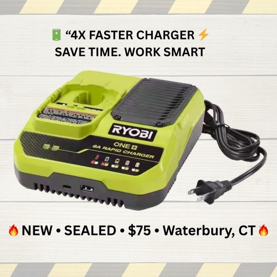 RYOBI ONE +18V RAPID CHARGER β‘NEW & SEALED
