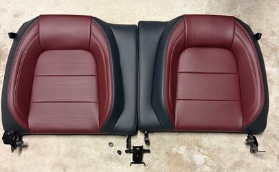 Red carmine leather rear seats for Mustang