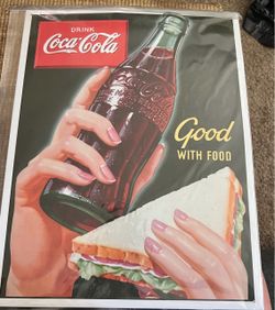 Coca-Cola Tin Vintage Style Advertising Poster