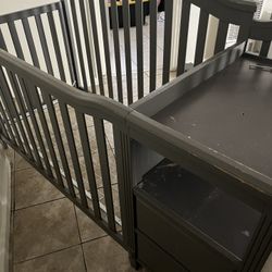 solid wood baby crib 
