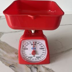 Red Kitchen Mechanical Food Scale By UTool