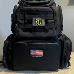 Tidewe tactical range backpack for gun and ammo with pistol case