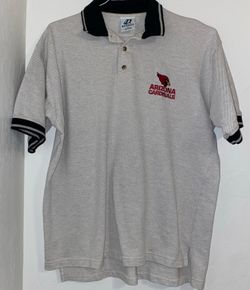 Dynasty Arizona Cardinals NFL Polo Shirt Beige Embroidered Logo Men’s Large