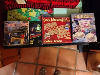 $2 ea Board games, card game, mystery dinner party game