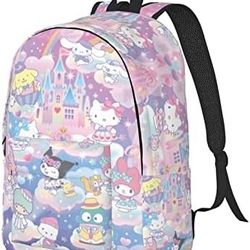 hankoclear Small Backpack Cute Kawaii Durable Lightweight Pink 15 Inch Mini Cast