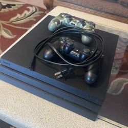 2 PS4 PRO’s with PlayStation Camera And 3 Controllers