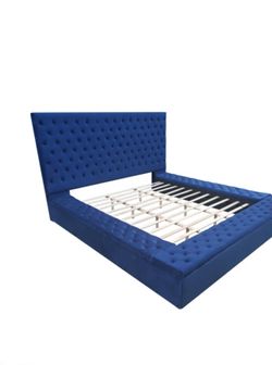 King Size Blue Bed