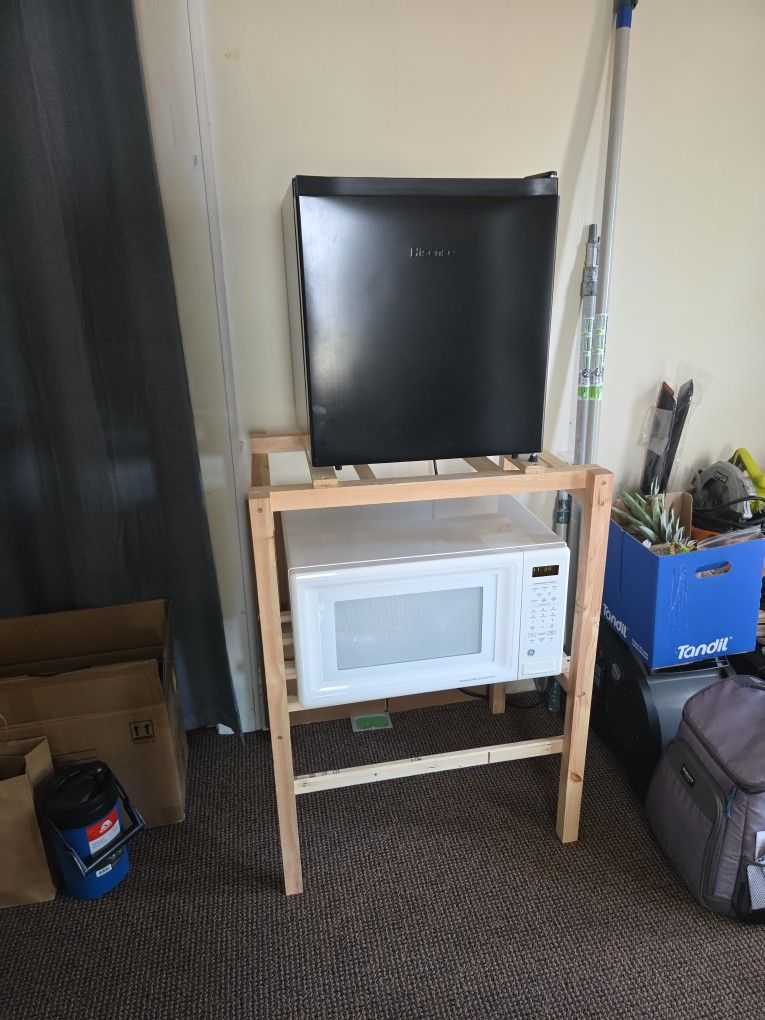 Microwave and Fridge 