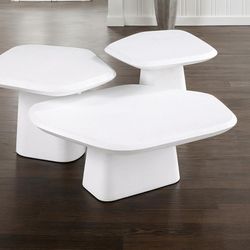Amico White 28" W Coffee Table