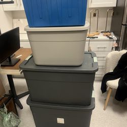 Used storage bins good condition all 4 for 20.00