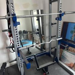 Squat Rack, Olympic BARBELL, Olympic Weights, Gym Equipment 