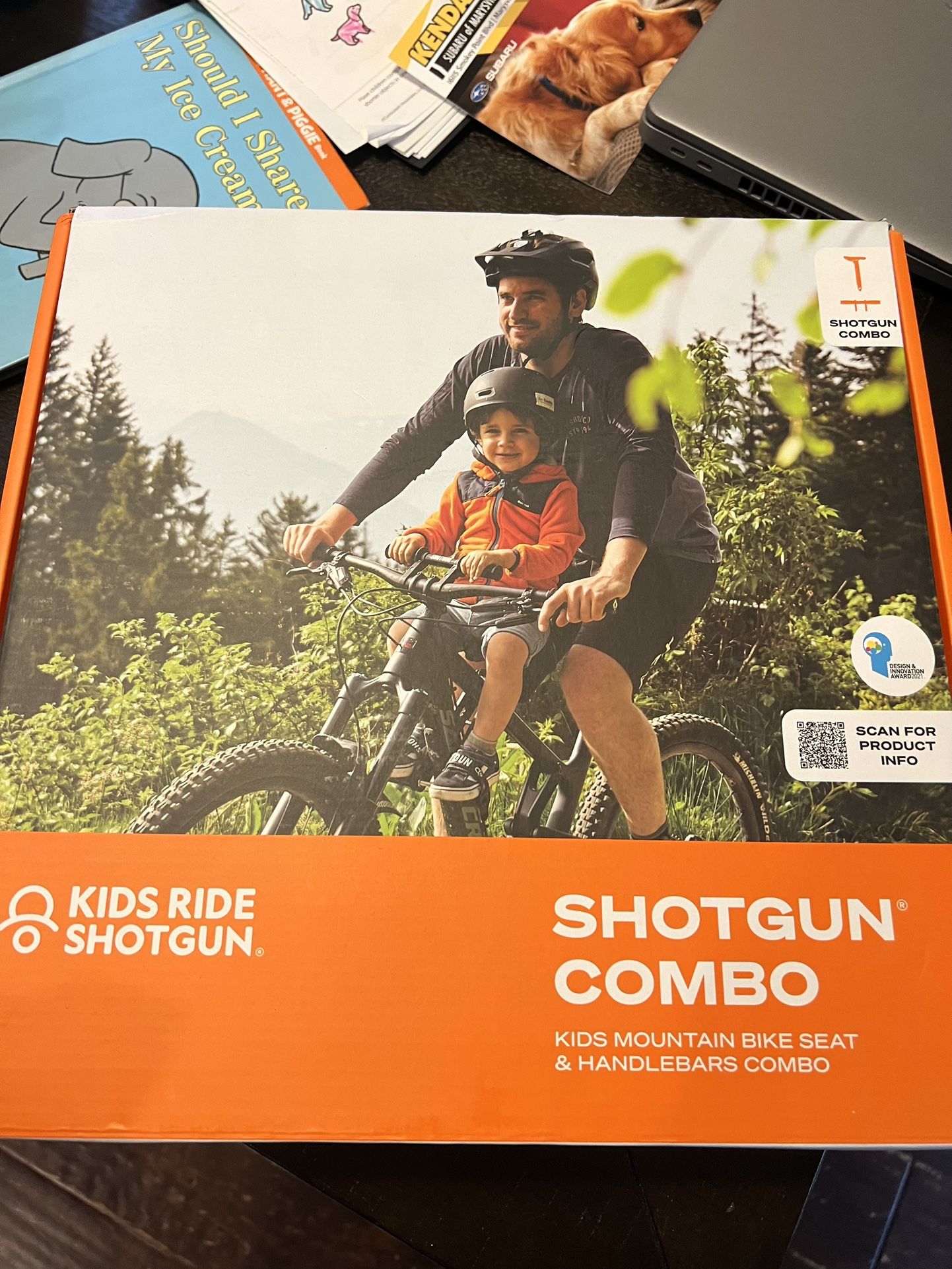 Kids Ride Shotgun bike seat and handlebars