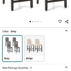 Giantex Bar Stool, 25" Counter Height Bar Dining Chair