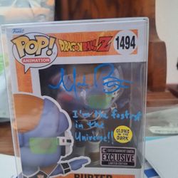 Dragon Ball Z Funko Pop Burter Signed