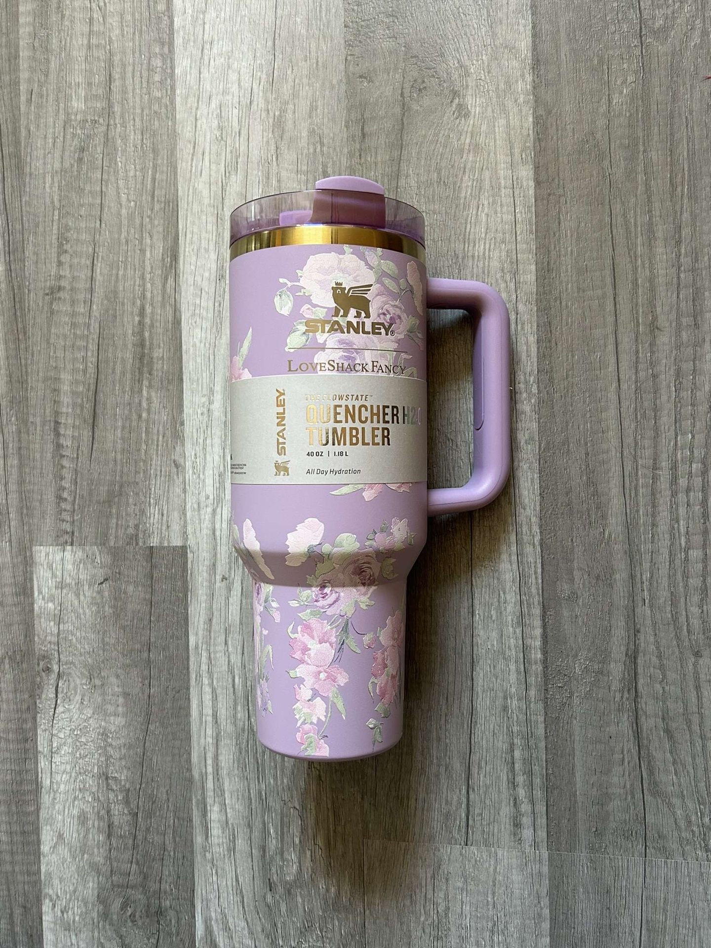 Love Shack Fancy Stanley Tumbler 40oz Happy Thoughts Purple