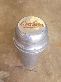 vintage Ovaltine aluminum shaker