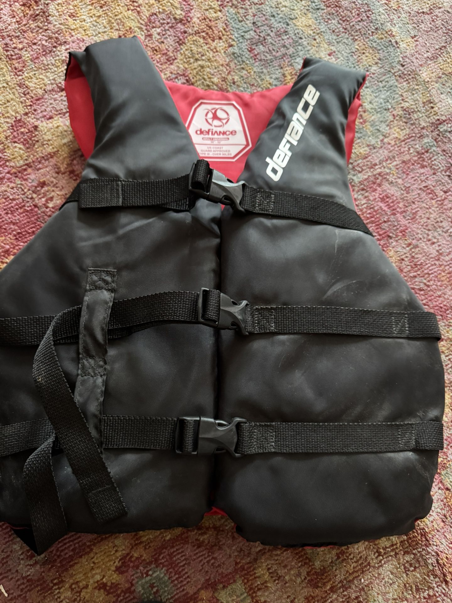 Men’s Life Vest Size Large,$10
