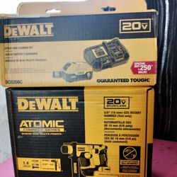 DeWalt 20v Atomic SDS Rotary Hammer And 6ah Battery Kit 