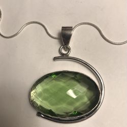 Peridot 925 Sterling Silver Necklace