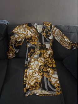 black and gold dress