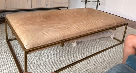 Used leather coffee table for sale