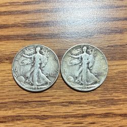 “REDUCED” Walking Liberty Silver Half Dollars -1942 and 1943-S