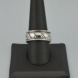 Silver Ring Spinning Band ChromeHearts Style