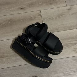 DR. MARTENS black platform sandals