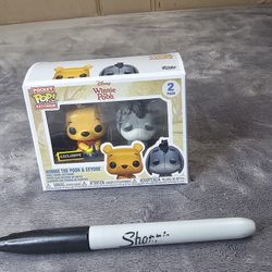Disney Winnie The Pooh + Eeyore Funko Pop Pocket Keychains