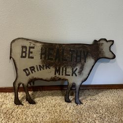 Metal Milk Sign 