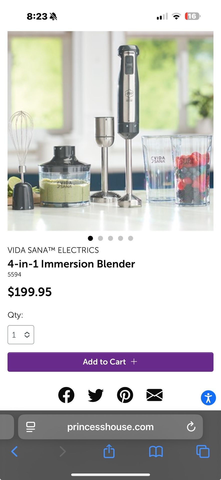 4-in-1 Immersion Blender / 4-en 1 Batidora manual