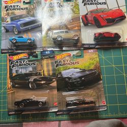 Hot Wheels Fast & Furious Newest Set 1-5