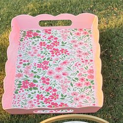 Decorative Floral Serving Tray