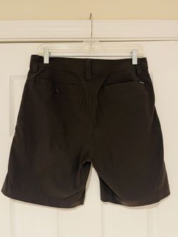 Men’s PrAna Brown Chino Stretch Performance Outdoor Hiking Camping  Zip Pocket Shorts Size 32