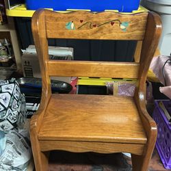 Amish Wooden Bench Size 20 H X 12 1/2 W X 7 1/2