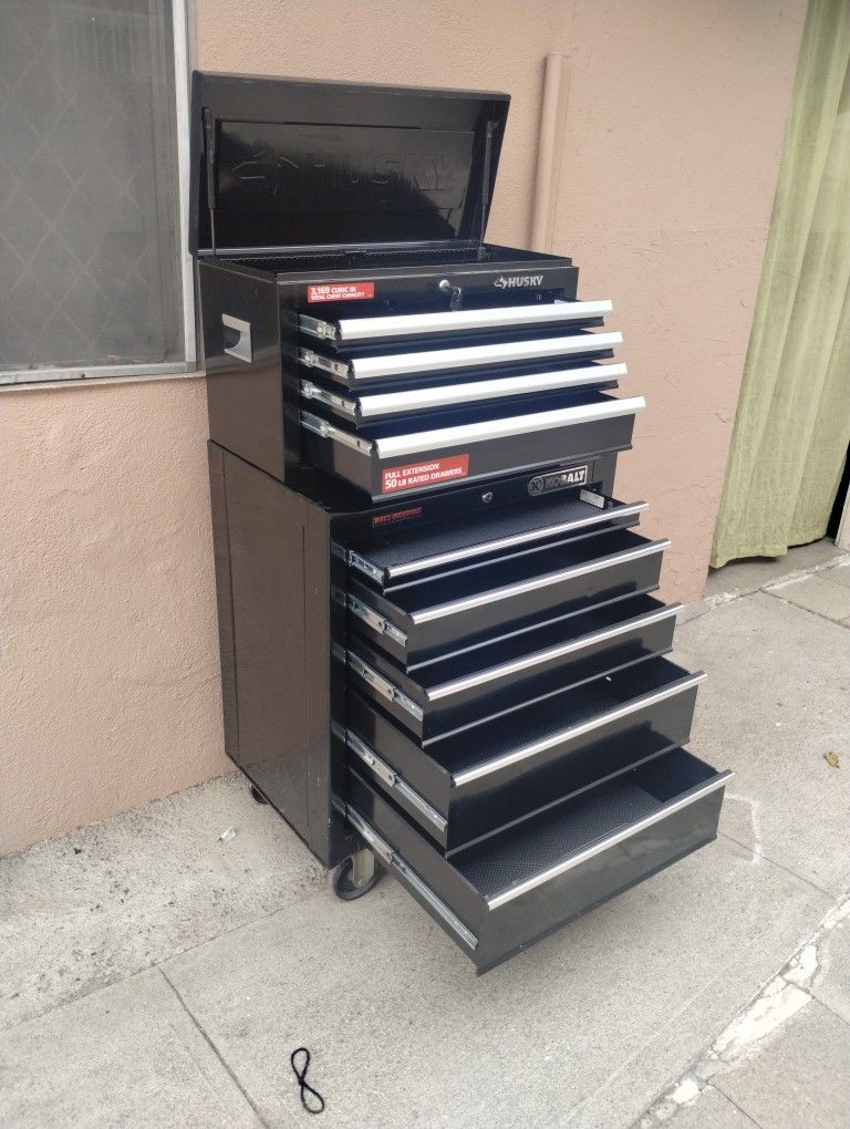 Kobalt And Husky Tools Box..H..50..W..27..D..18