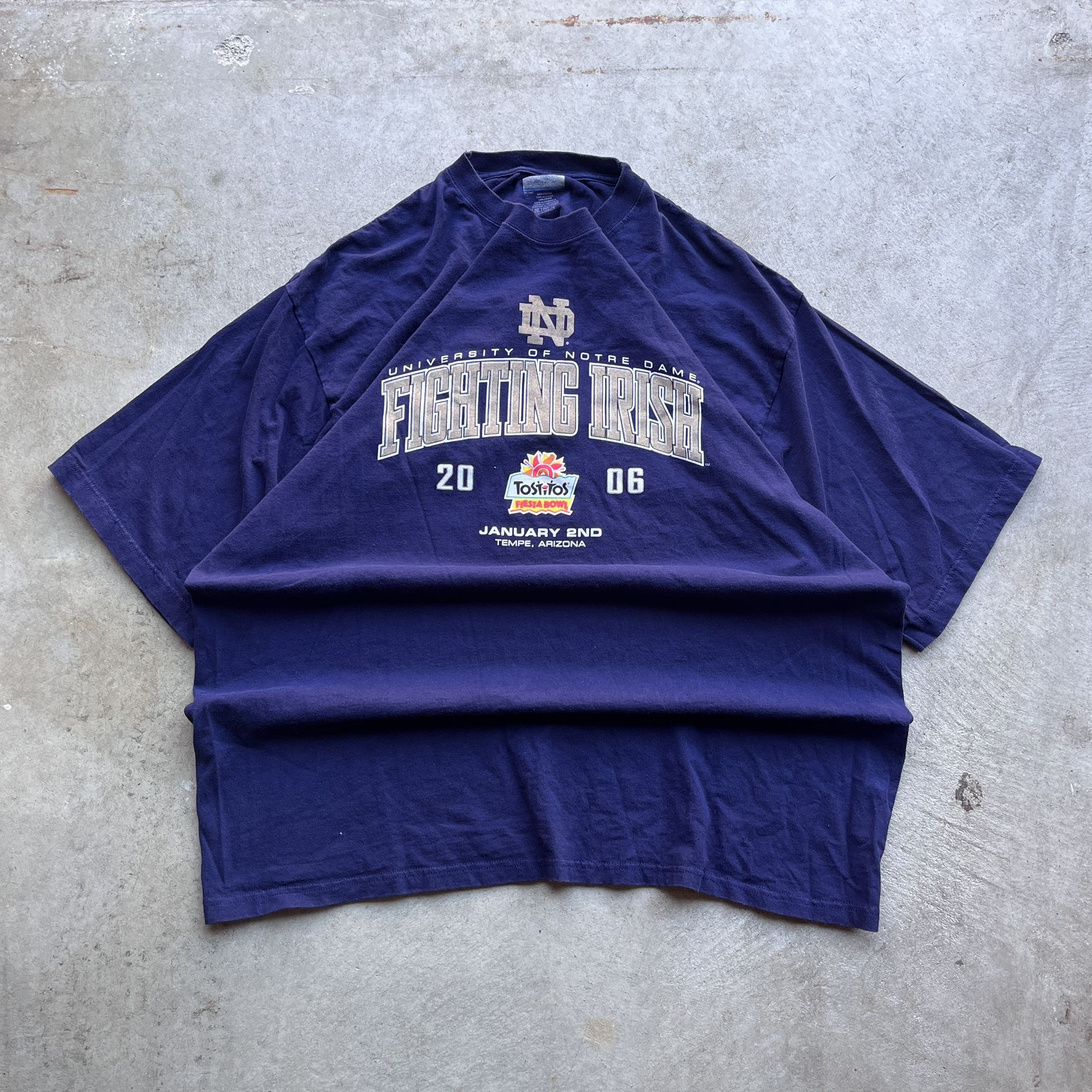 2006 Notre Dame Fighting Irish NCAA Navy Graphic T Shirt