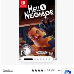 Hello Neighbor Nintendo Switch Game Without Case