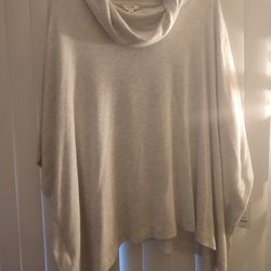 Terra And Sky Ts Hacci Poncho Gray Size 1x New
