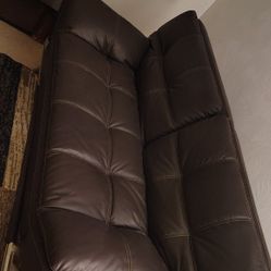 Leather Futon Couch 
