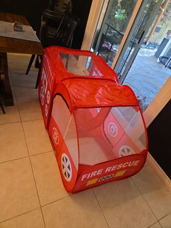 Kids fire truck tent