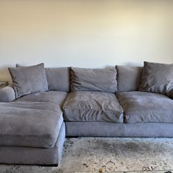Grey Rhyder 2-Pc. Fabric Sectional Sofa with Chaise