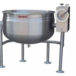 Crown Steam DLT-40F 40 gal. Steam Kettle  Manual Tilt, Full Jacket Direct Steam