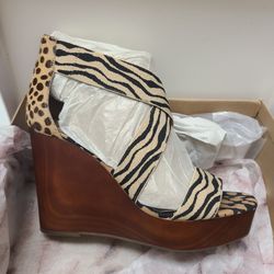 Animal Print Wedge Heels