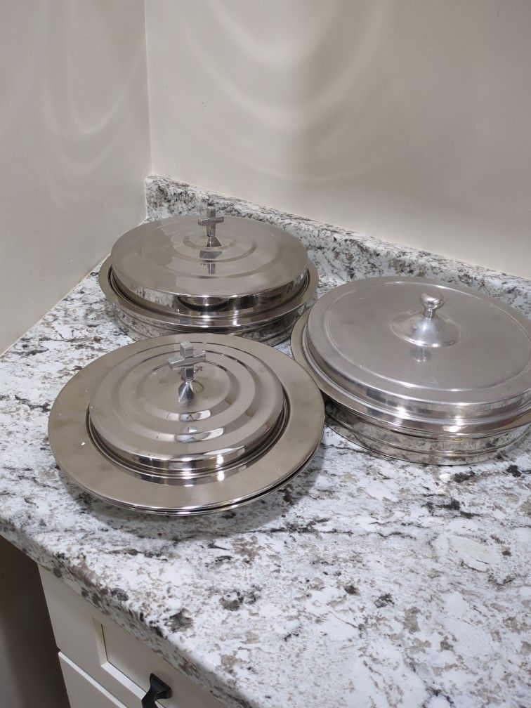 Set Of 3 Communion Trays and Cups