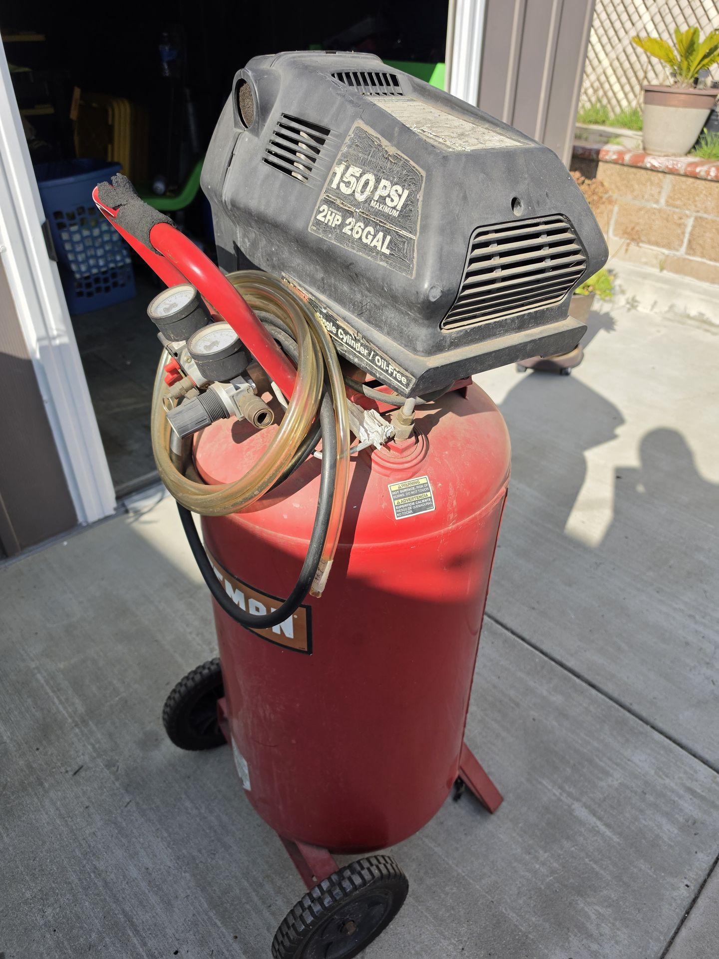 Craftsman 2hp 26gallon air compressor