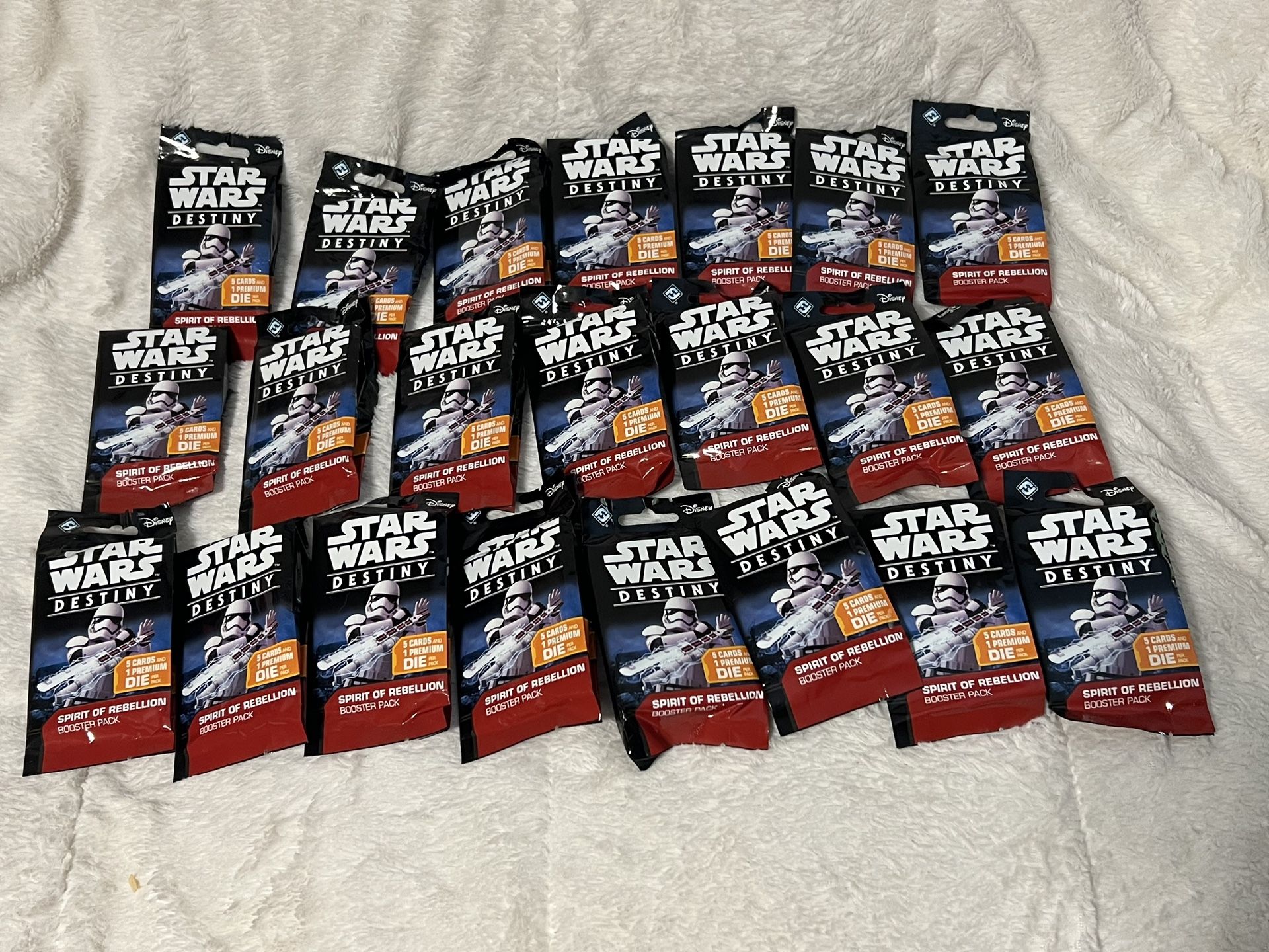 ALL INCLUDED! “Star Wars Destiny-Spirit of Rebellion” booster game packs kids play stocking stuffer