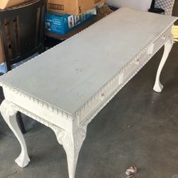 White Wooden Table 