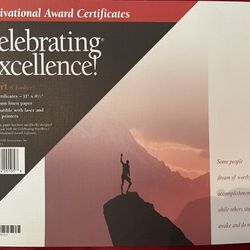 Celebrating Excellence Award Certificates