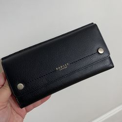 NWT Radley London Black Pink Leather Wallet